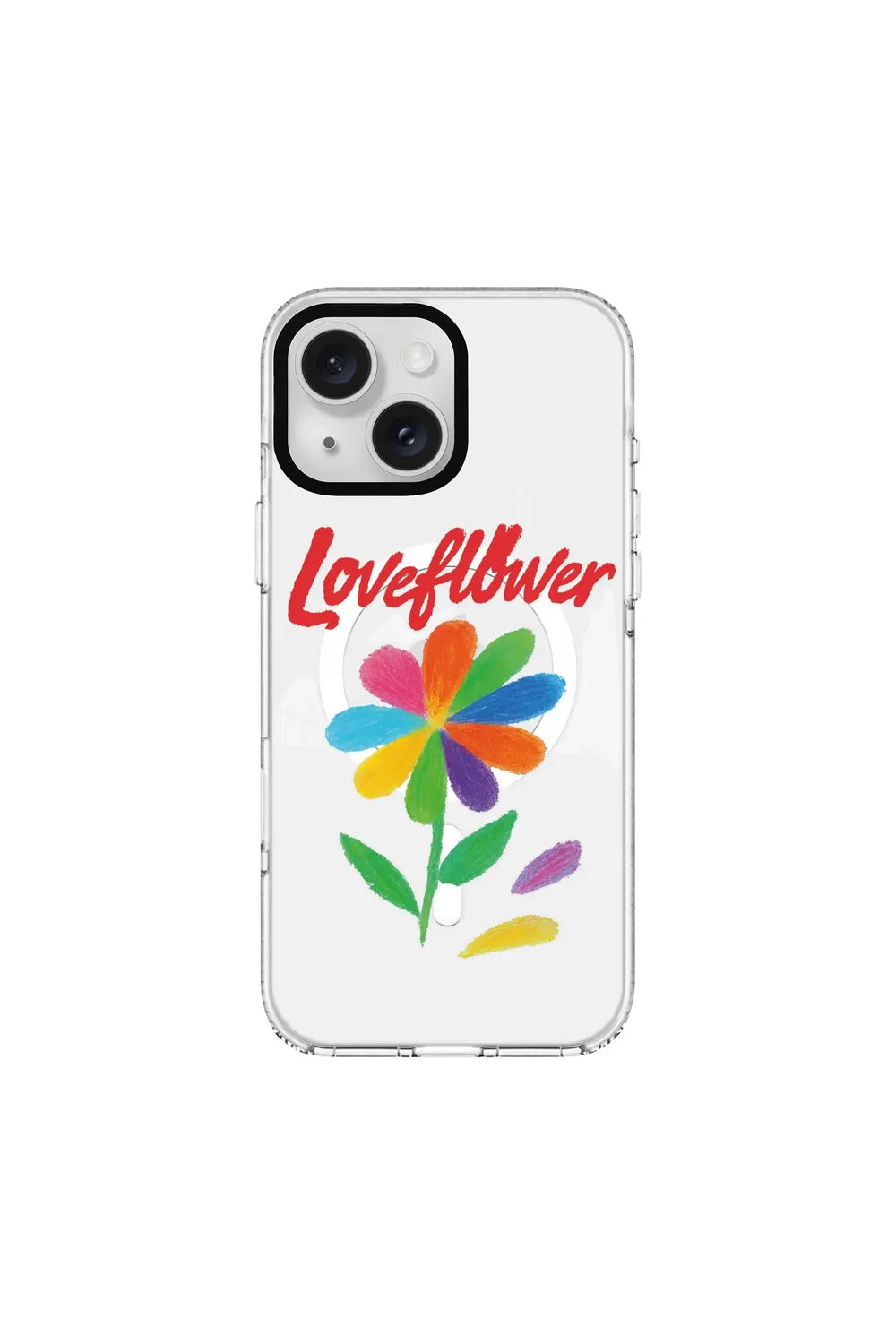 Love Flower-Clear Kılıf Magsafe Özellikli - Iphone 15 - 0