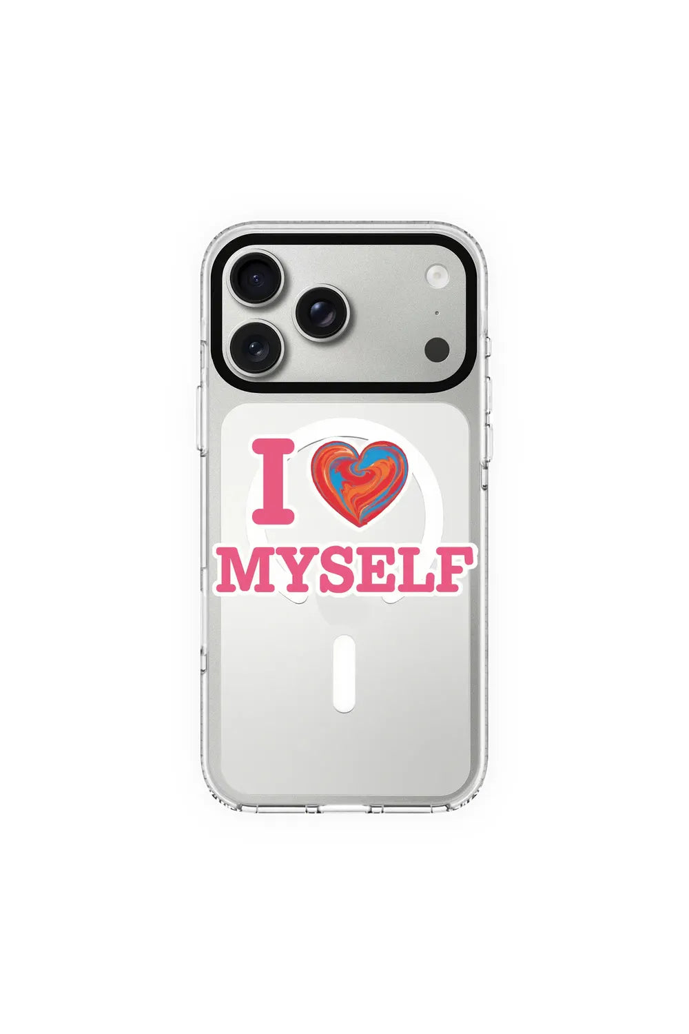 I Love Myself-Clear Kılıf Magsafe Özellikli - Iphone 17 Pro Max - 0