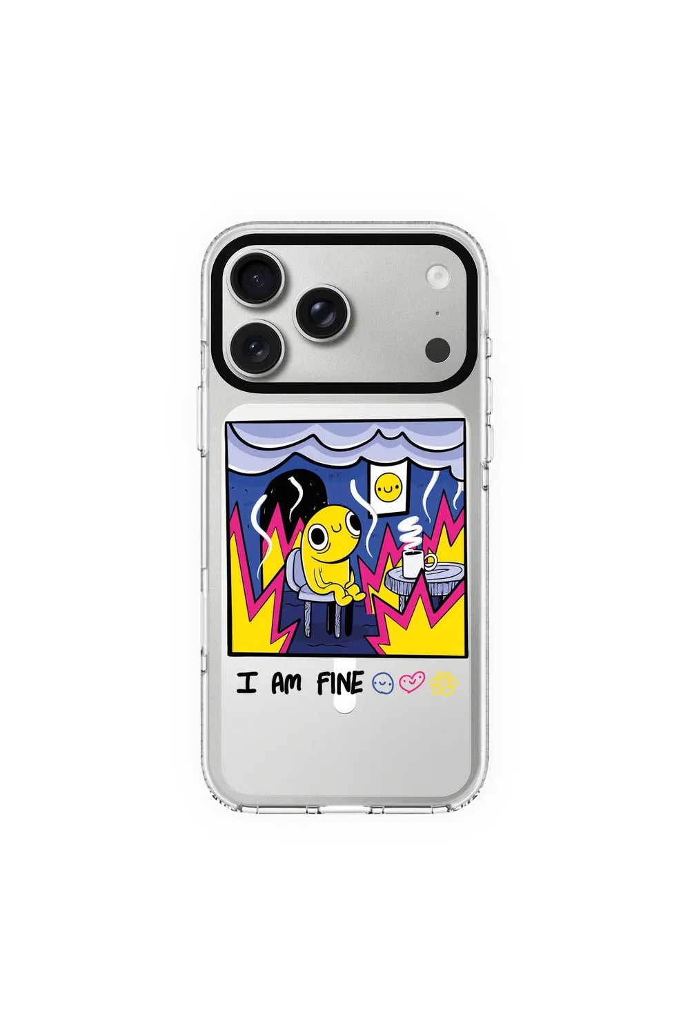 I Am Fine-Clear Kılıf Magsafe Özellikli - Iphone 17 Pro - 0