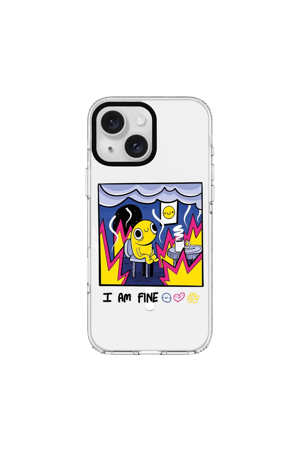 I Am Fine-Clear Kılıf Magsafe Özellikli - Iphone 15 Plus - 0