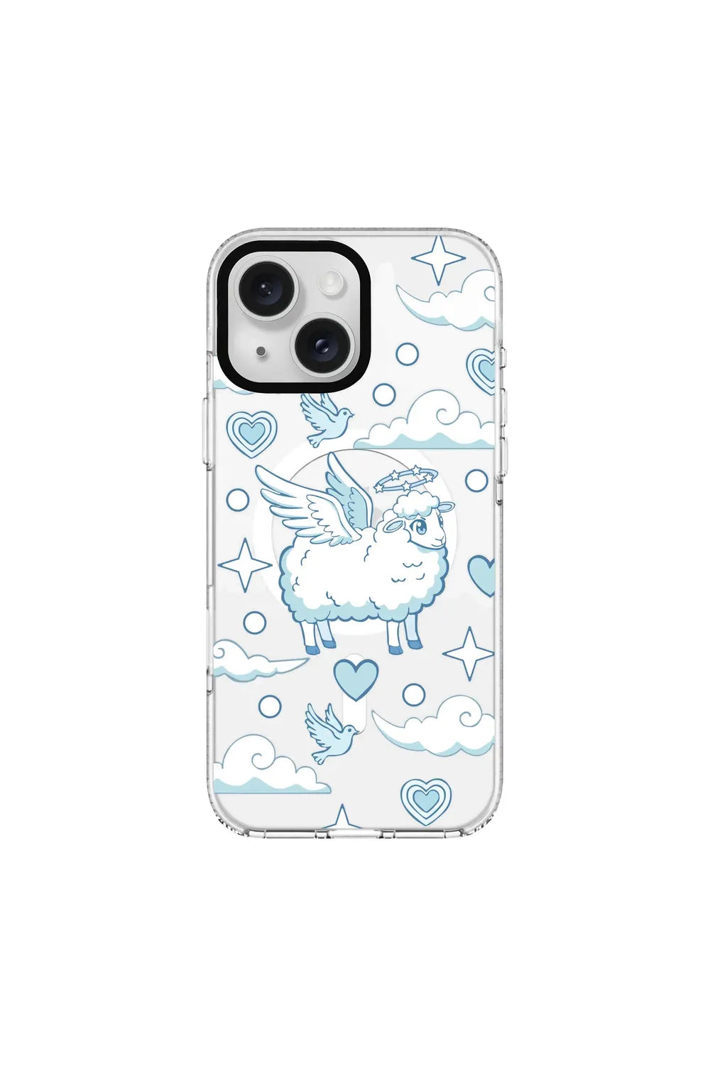 Flying Sheep-Clear Kılıf Magsafe Özellikli - Iphone 15 - 0