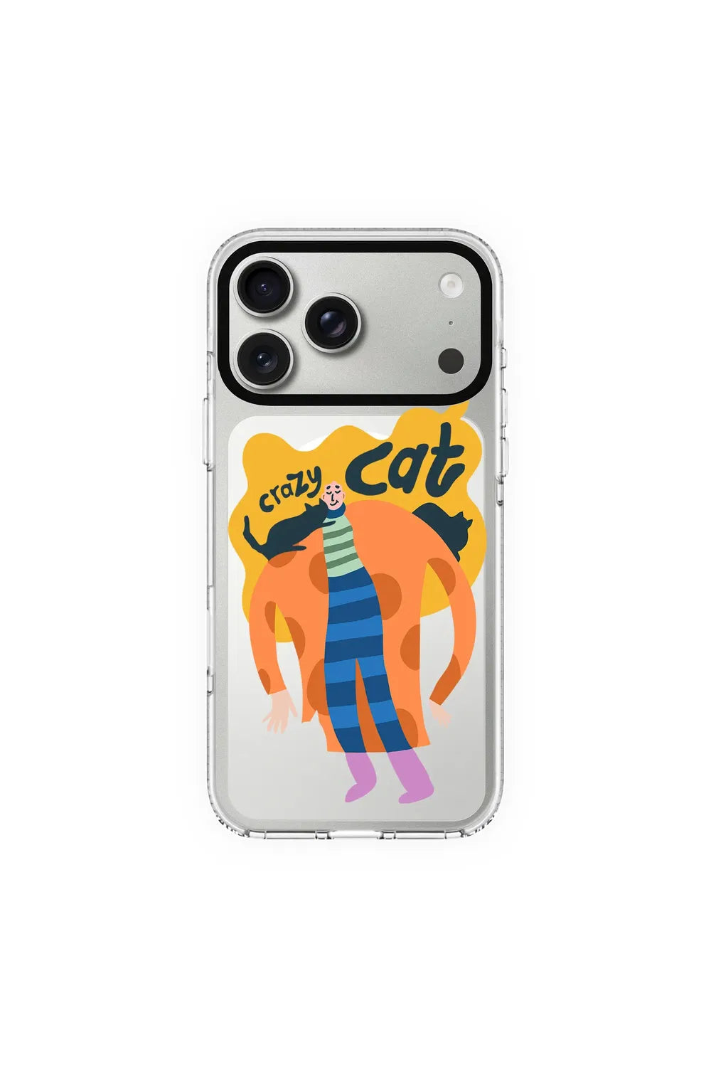Crazy Cat-Clear Kılıf Magsafe Özellikli - Iphone 17 Pro Max - 0