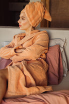 Fine Cotton Bornoz, Terracotta, S-M - 3