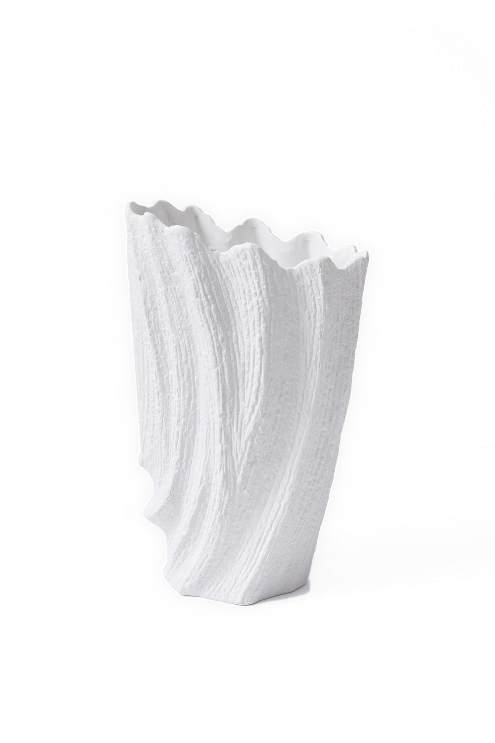 Licia Seramik Vazo, Beyaz, 24 × 15 × 38 Cm - 3