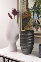 Licia Seramik Vazo, Beyaz, 20 × 20 × 45 Cm - 0