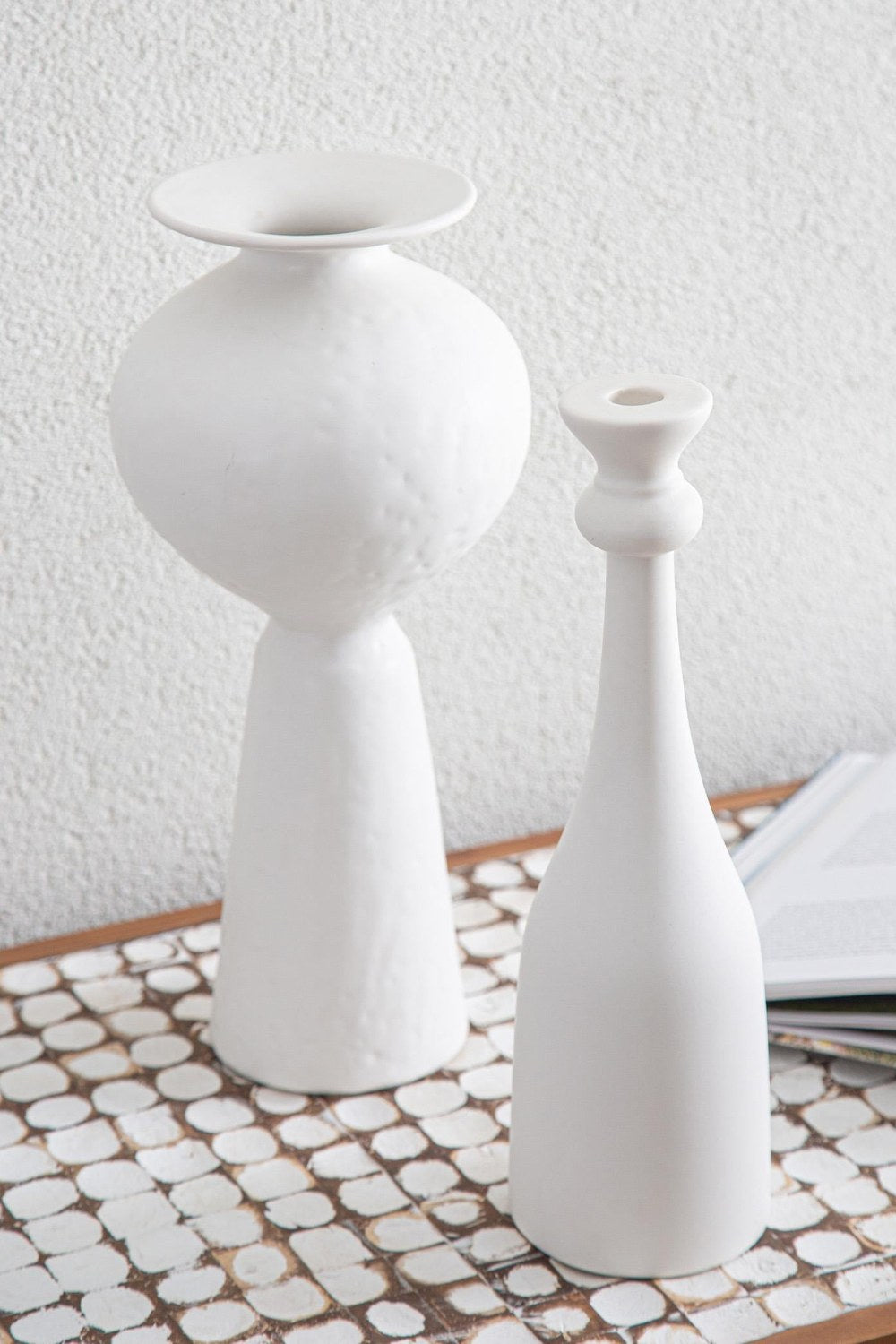 Pure Dekoratif Mumluk, Beyaz, 11 × 11 × 35 Cm - 1