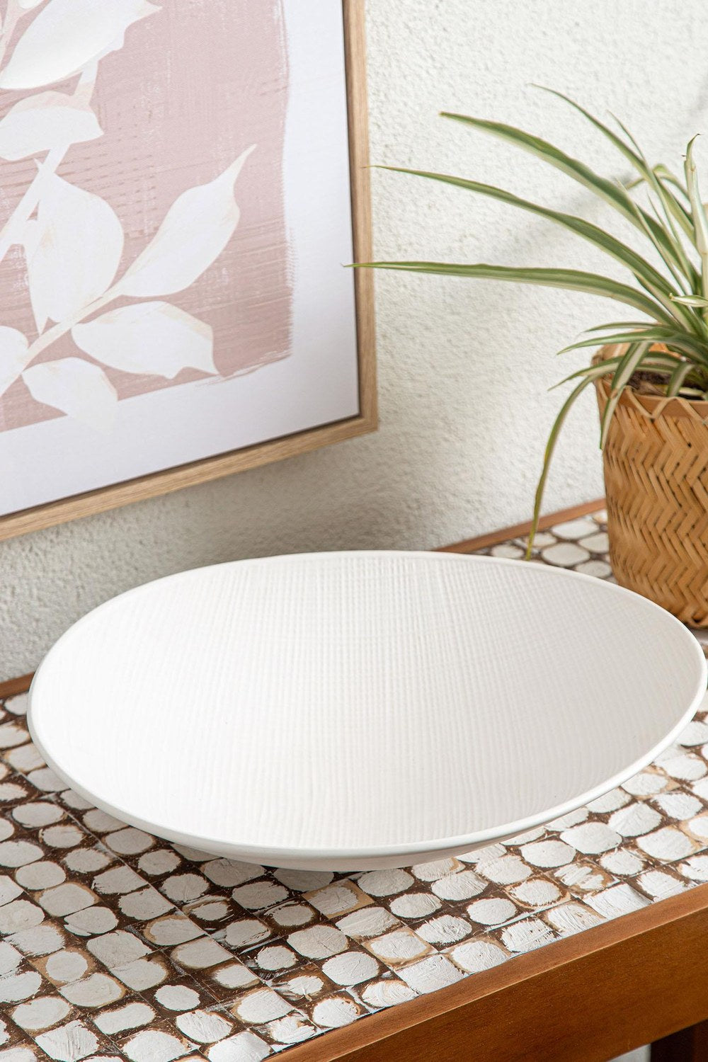 Pure Dekoratif Tabak, Beyaz, 38 × 36 × 10 Cm - 1