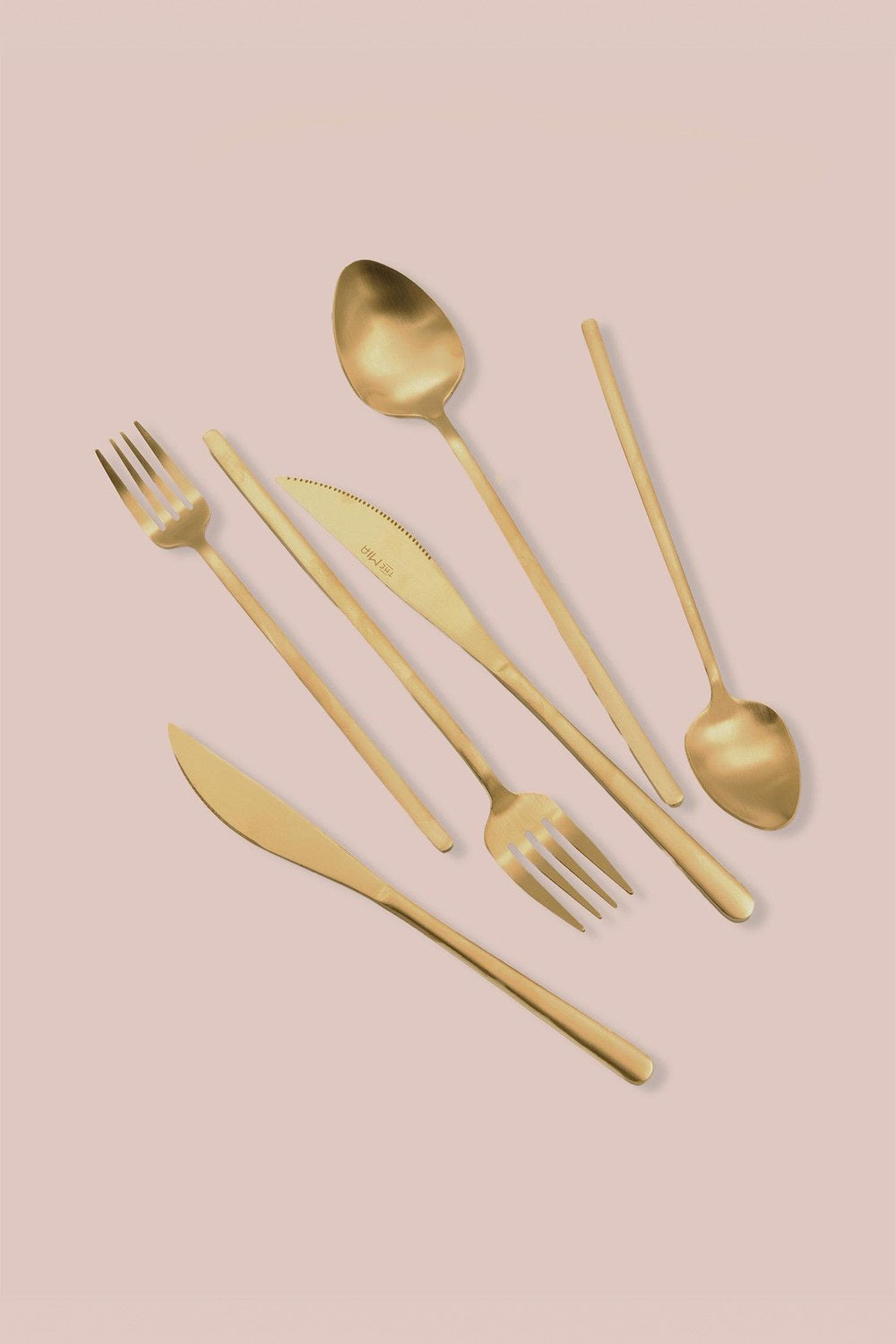 Giallo Çatal Kaşık Bıçak Takımı, Mat Gold, 36 Parça - 2