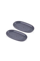 Noon Oval Servis Tabağı 2'li, Gri, 17 Cm - 1