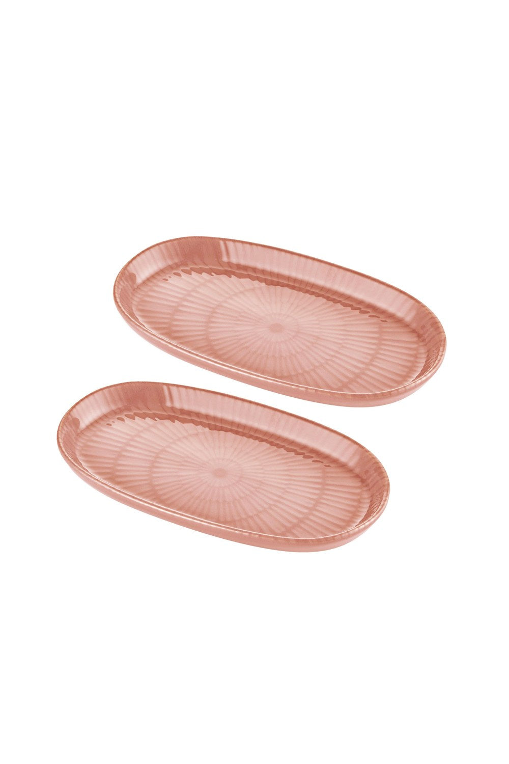 Noon Oval Servis Tabağı 2'li, Somon, 26 Cm - 2