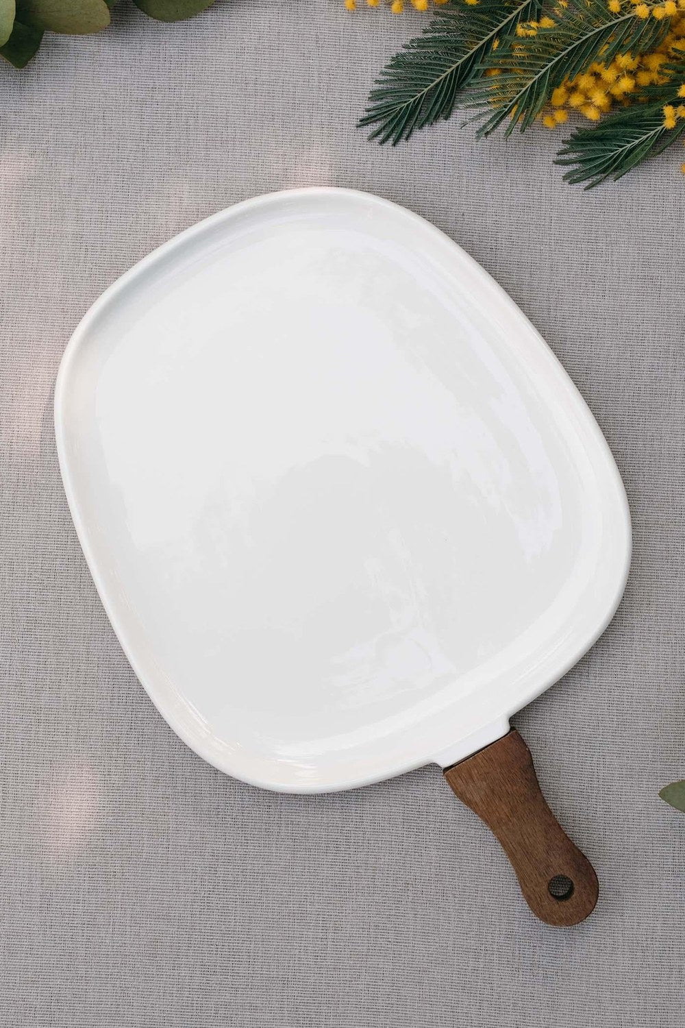 Woody Porselen Servis Tabağı, 38 × 25 Cm - 0