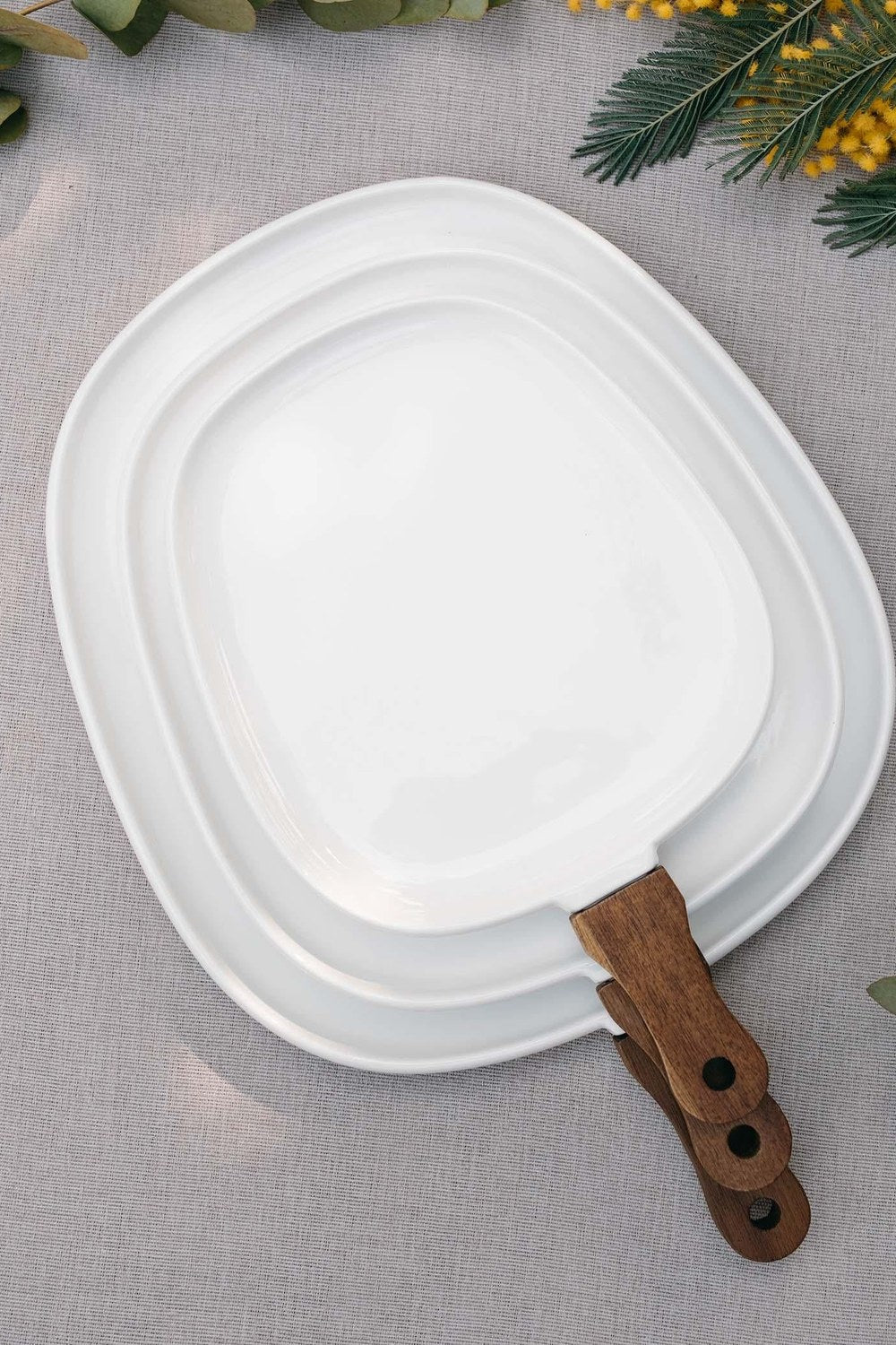 Woody Porselen Servis Tabağı, 38 × 25 Cm - 2
