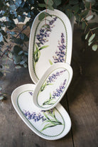 Provence Lavanta Oval Servis Tabağı 2'li, 17 × 11 Cm - 0