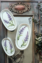 Provence Lavanta Oval Servis Tabağı 2'li, 23 × 14 Cm - 0