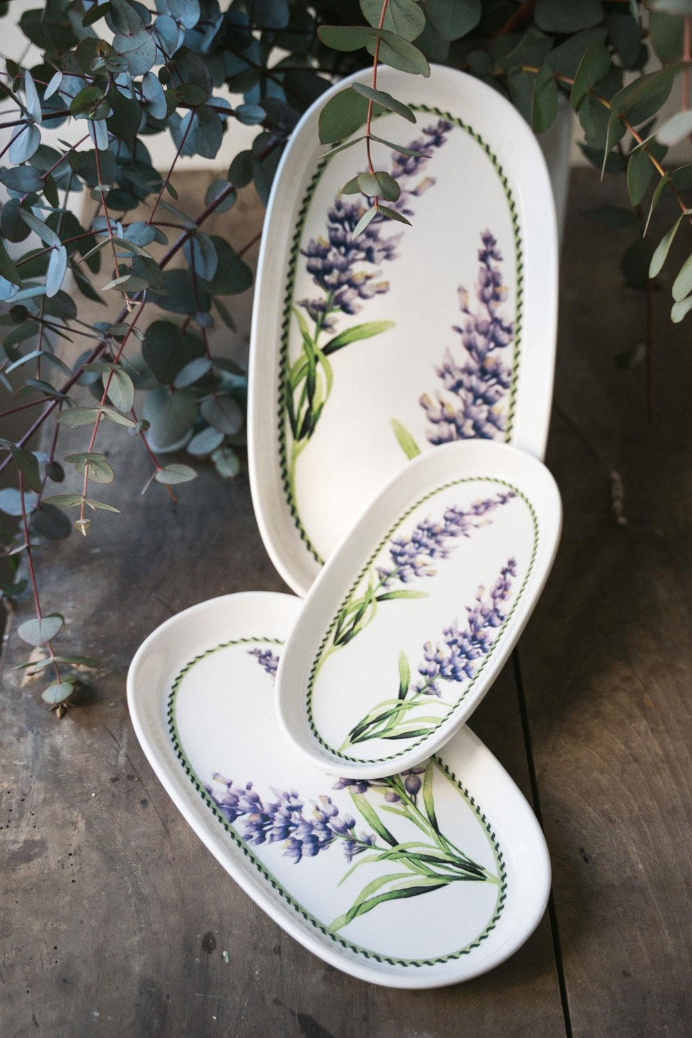 Provence Lavanta Oval Servis Tabağı 2'li, 23 × 14 Cm - 2