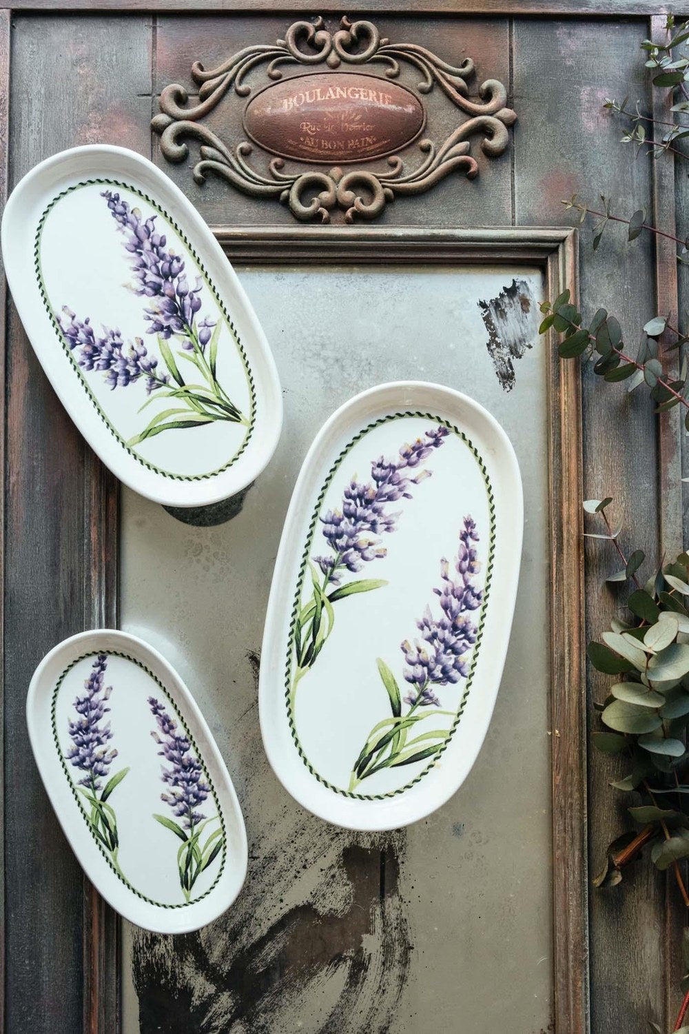 Provence Lavanta Oval Servis Tabağı 2'li, 29 × 16 Cm - 2