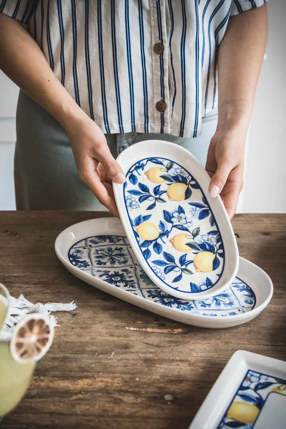 Odore Di Limone Oval Servis Tabağı 2'li, 23 × 14 Cm - 2