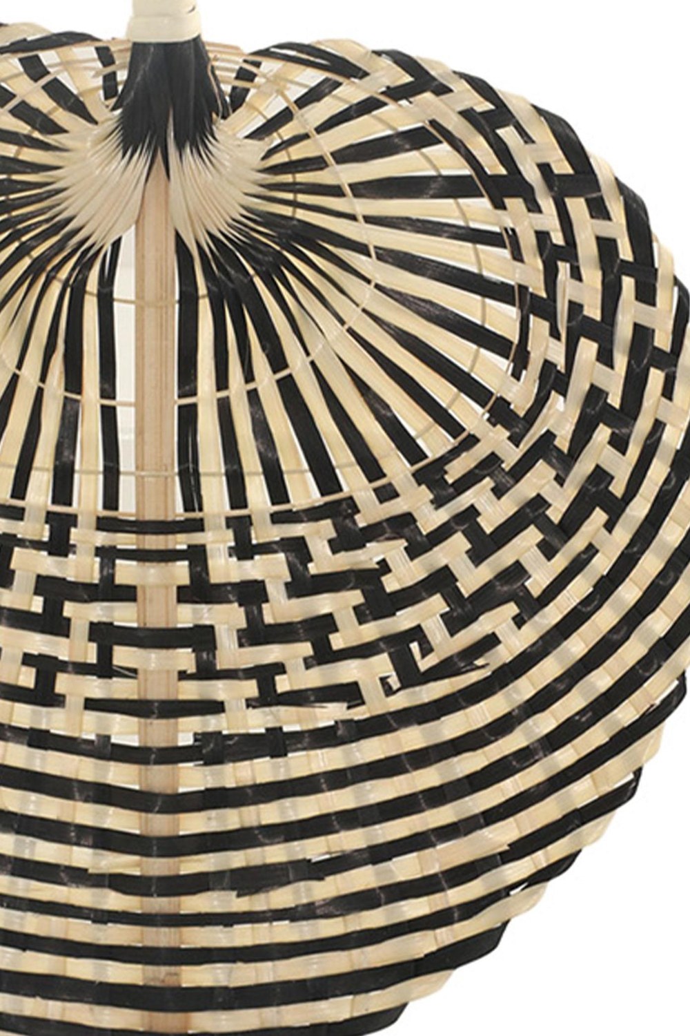 Dekoratif Bambu Duvar Dekoru, Siyah, 21 × 21 × 28 Cm - 1