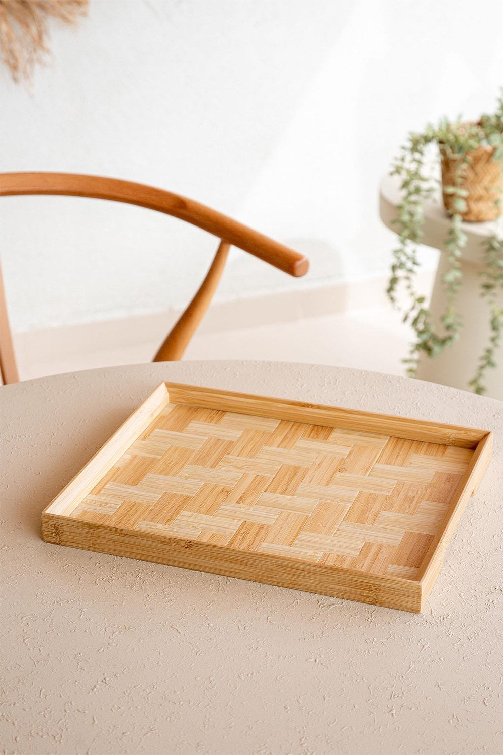 Wicker Bambu Tepsi, 31 × 25 × 3 Cm - 3