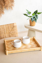 Wicker Bambu Tepsi, 41 × 28 × 5 Cm - 3