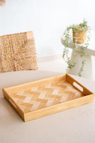 Wicker Bambu Tepsi, 40 × 30 × 4 Cm - 3