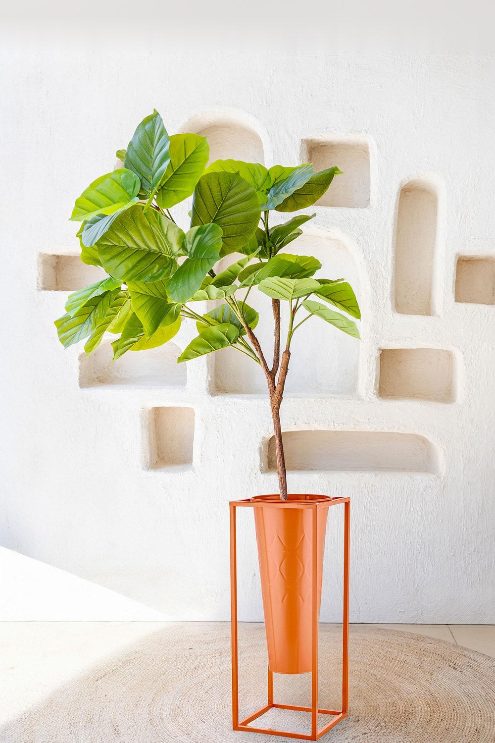 Ficus Umbellata Yapay Ağaç, Yeşil, 4 Dallı, 150 Cm - 1