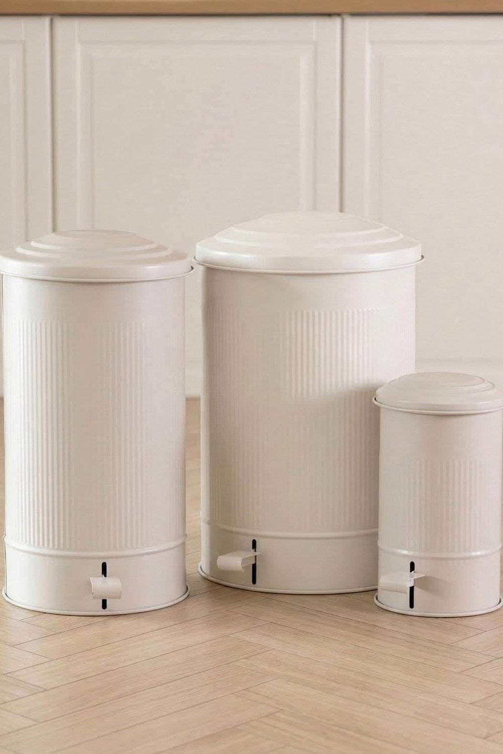 Stripe Mutfak Çöp Kovası Bej 37 Lt - 2