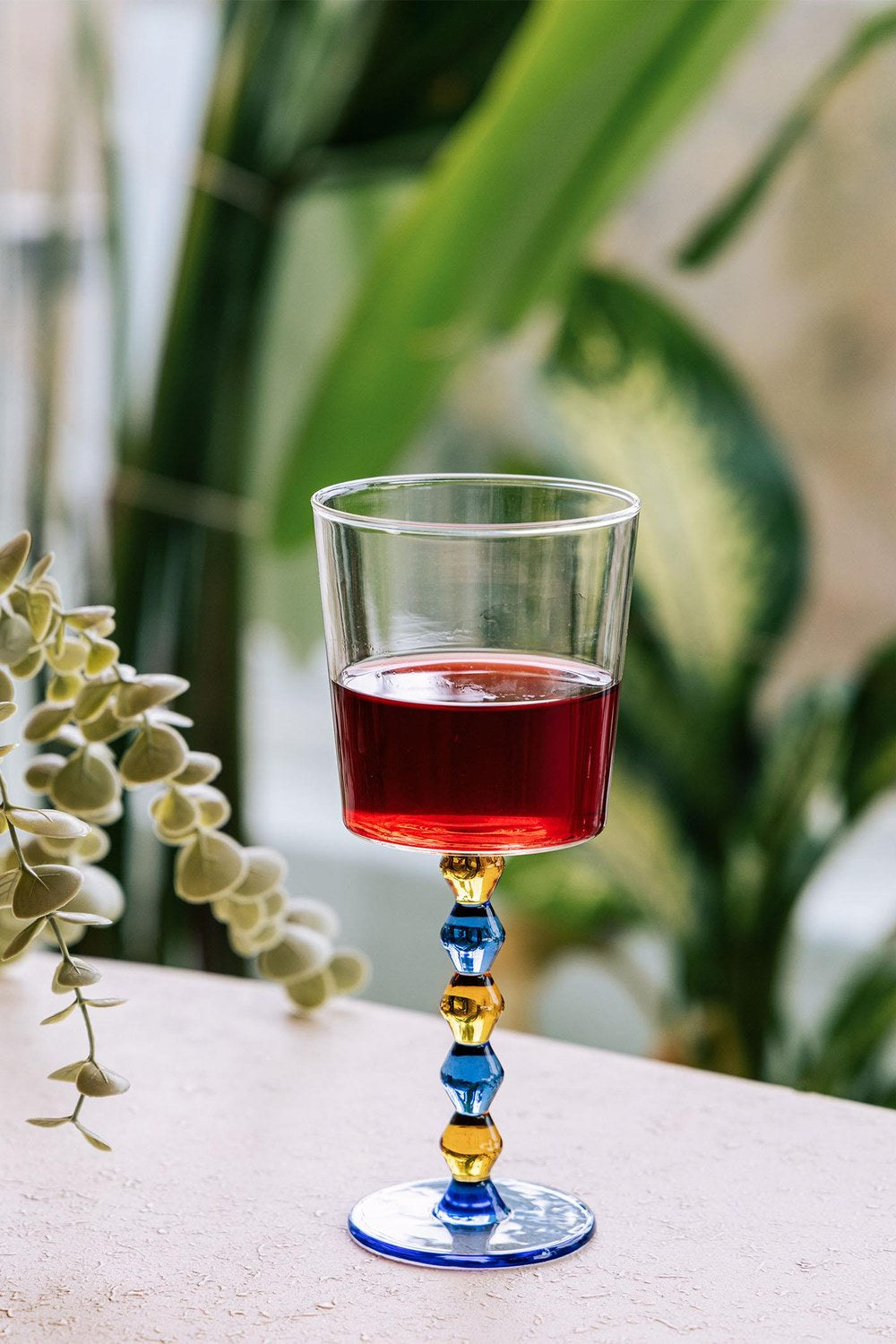 Bead Şarap Kadehi, Mavi, 300 Ml - 1