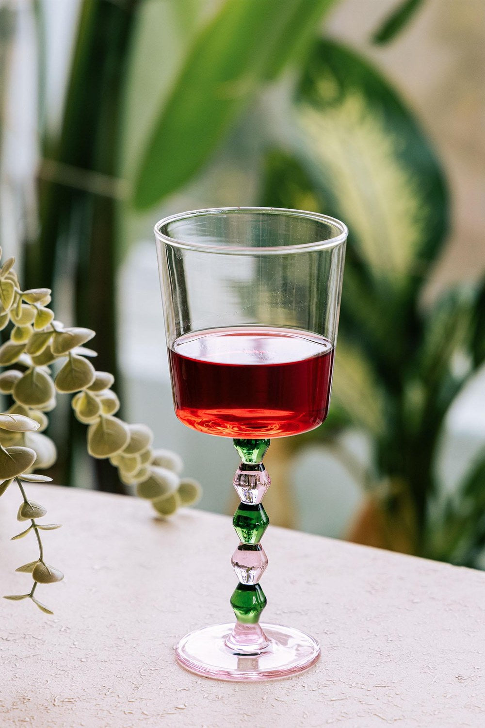 Bead Şarap Kadehi, Yeşil, 300 Ml - 1