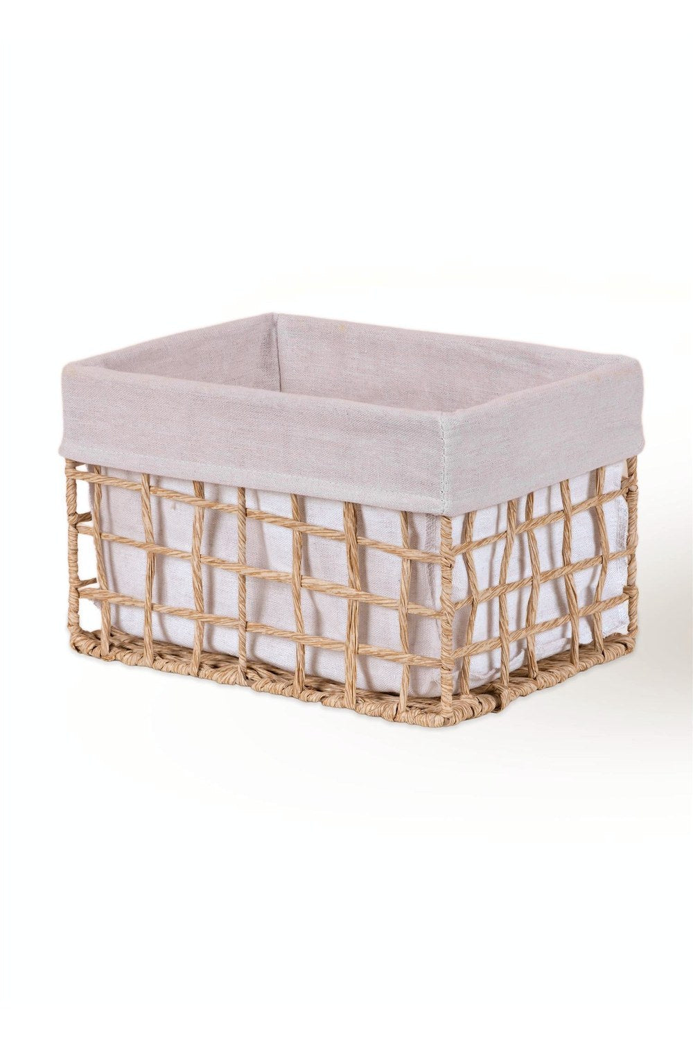 Braid Hasır Organizer Sepet, Naturel, 30 × 22 × 19 Cm - 2