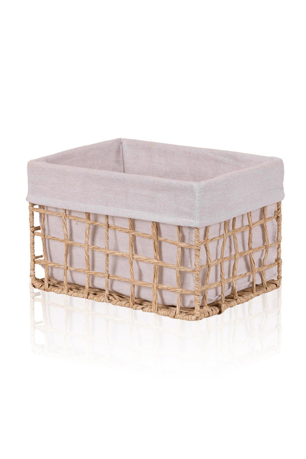 Braid Hasır Organizer Sepet, Naturel, 30 × 22 × 19 Cm - 3