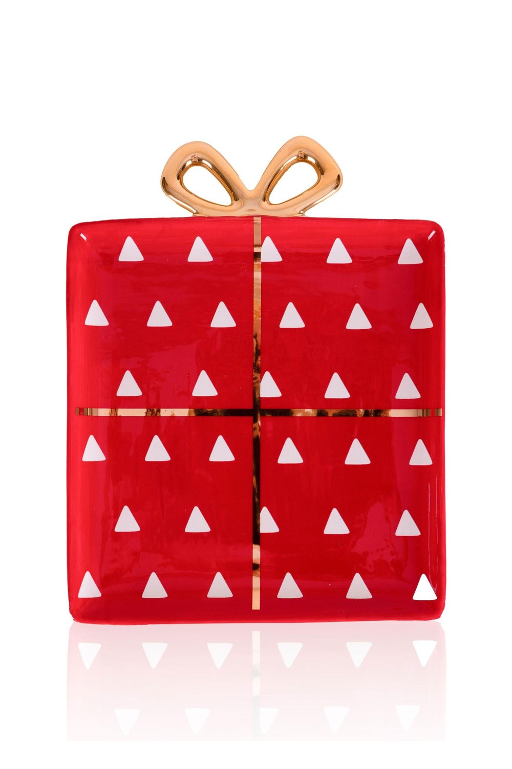 Fiyonk Figürlü Servis Tabağı, Kırmızı, 22 × 17 Cm - 0