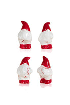 Dekoratif Askılı Biblo 4'lü Set, Kırmızı Beyaz, 4 × 4 × 7 Cm - 0