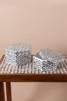 Sedef Altıgen Kutu 24x21x12 Cm - 1