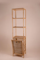 Bambu 4 Raflı Banyo Düzenleyici Dolap Ve Çamaşır Sepeti, 160 × 40 × 33 Cm - 2