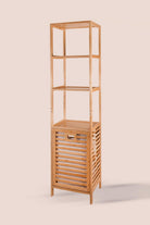 Bambu 4 Raflı Banyo Düzenleyici Dolap Ve Çamaşır Sepeti, 160 × 40 × 33 Cm - 4