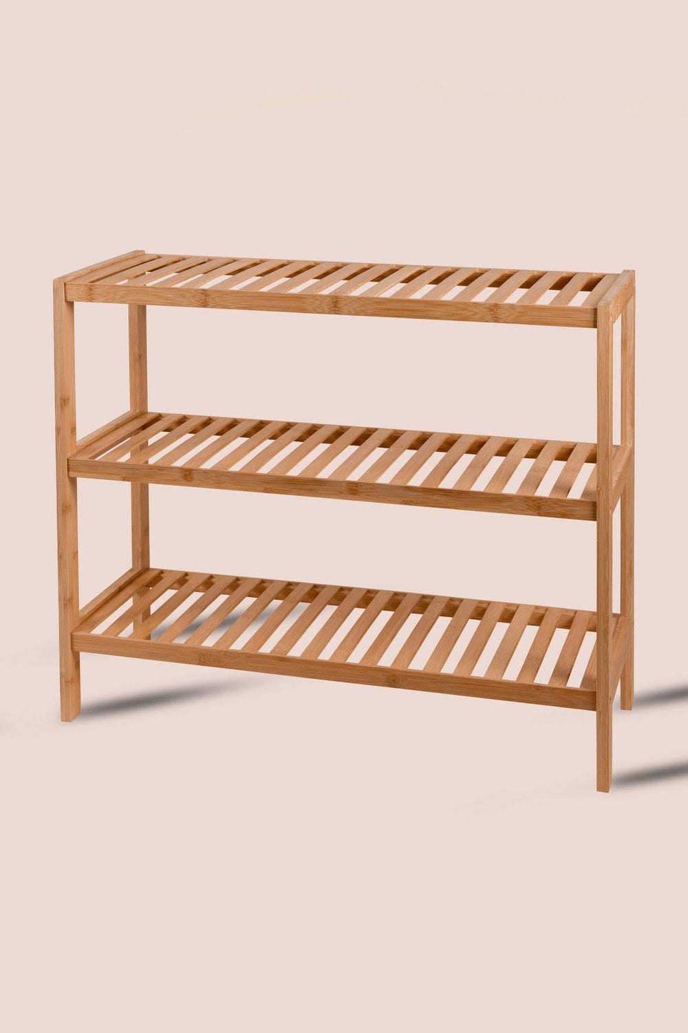 Bambu 3 Katlı Düzenleyici Dolap Raf Ayakkabılık, 70 × 59 × 26 Cm - 4