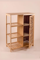 Bambu 4 Katlı Kapaklı Düzenleyici Dolap Raf, 87 × 66 × 33 Cm - 4