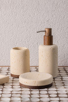 Travertine Banyo Seti, Bej, 3 Parça - 2