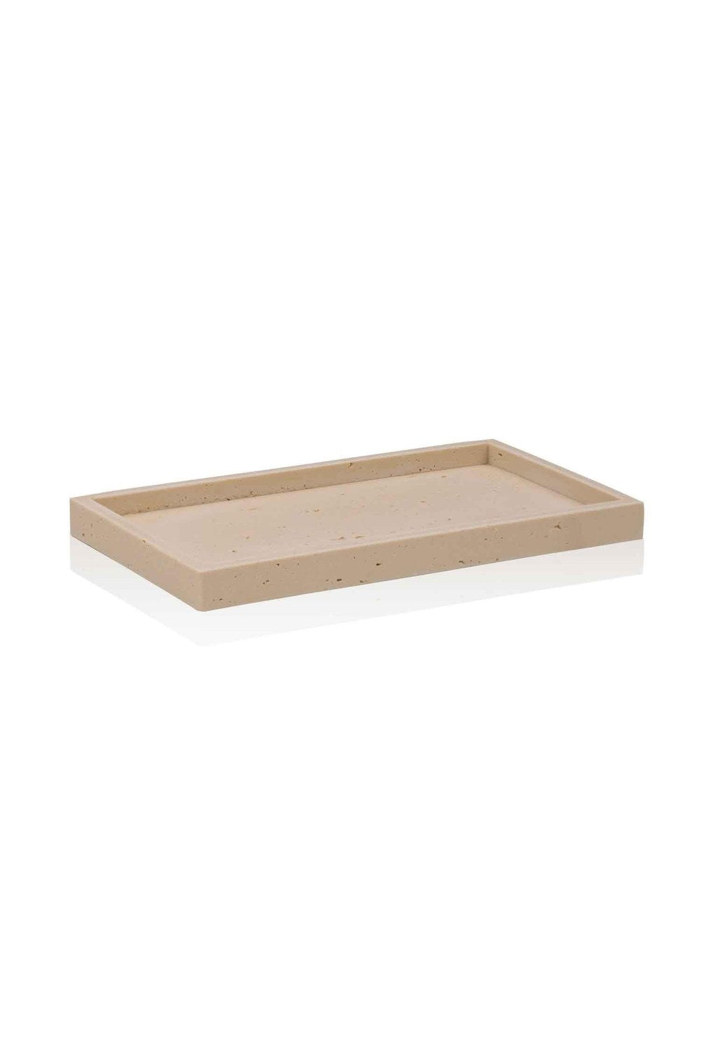 Travertine Banyo Tepsisi Bej 28x16x3 Cm - 0