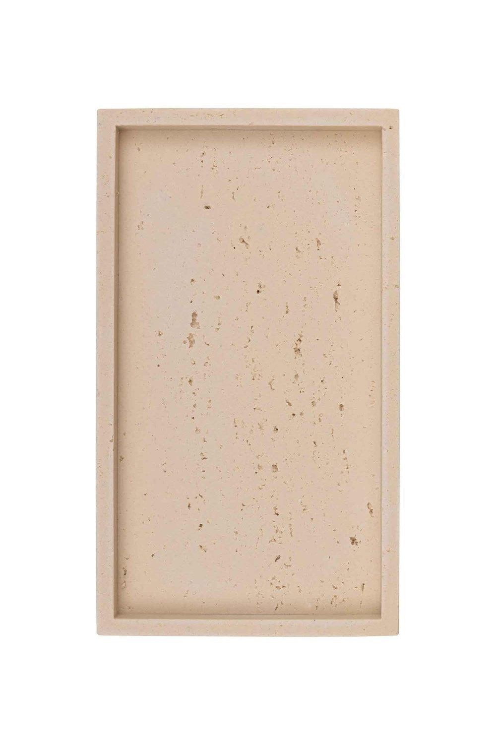 Travertine Banyo Tepsisi Bej 28x16x3 Cm - 1