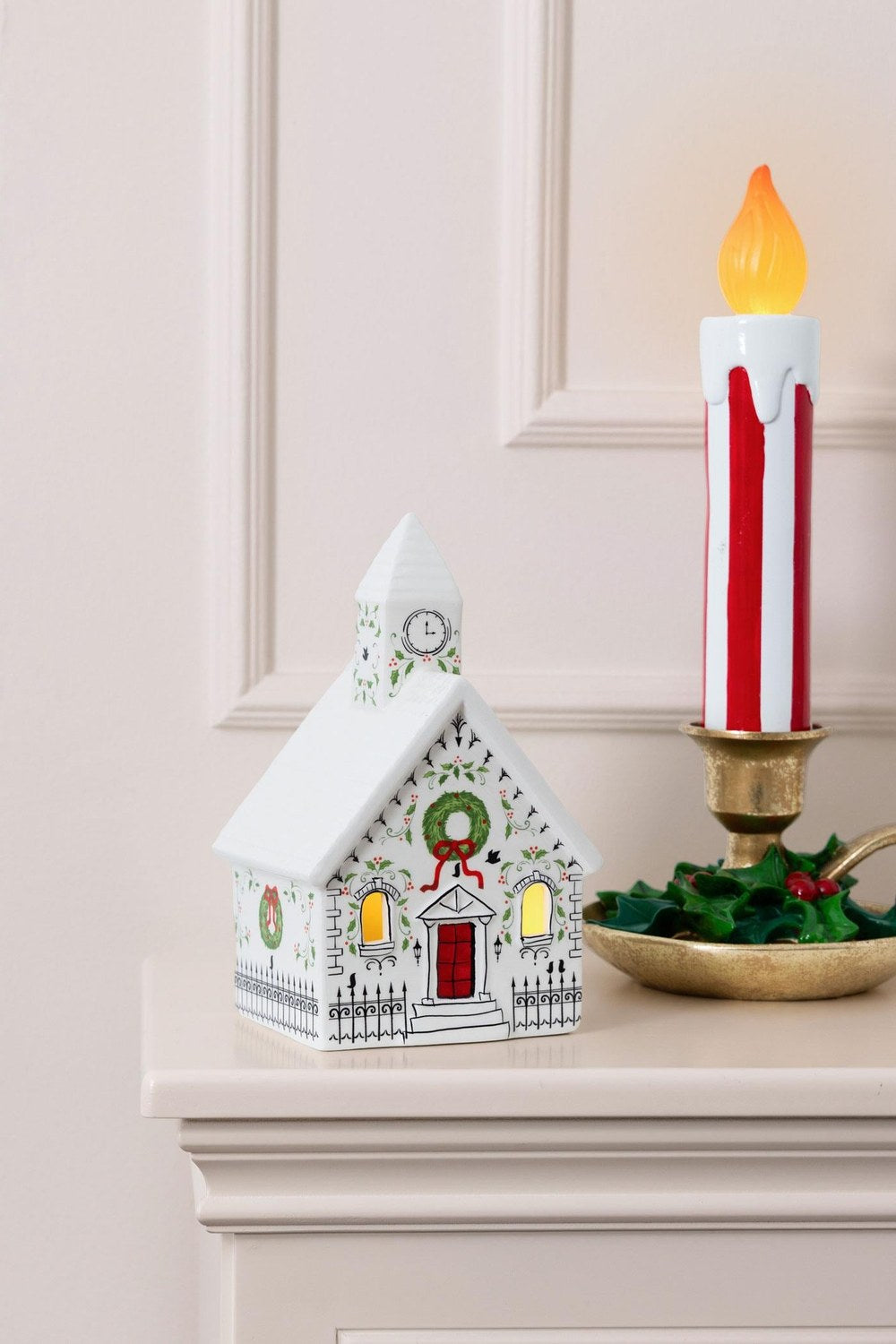 Dekoratif Led Işıklı Ev Biblo, 13 × 11 × 22 Cm - 2