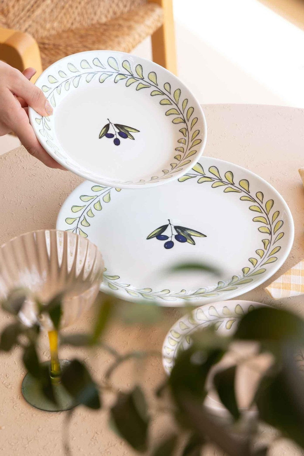 Olivos Yemek Tabağı 6'lı Set, 20 Cm - 0