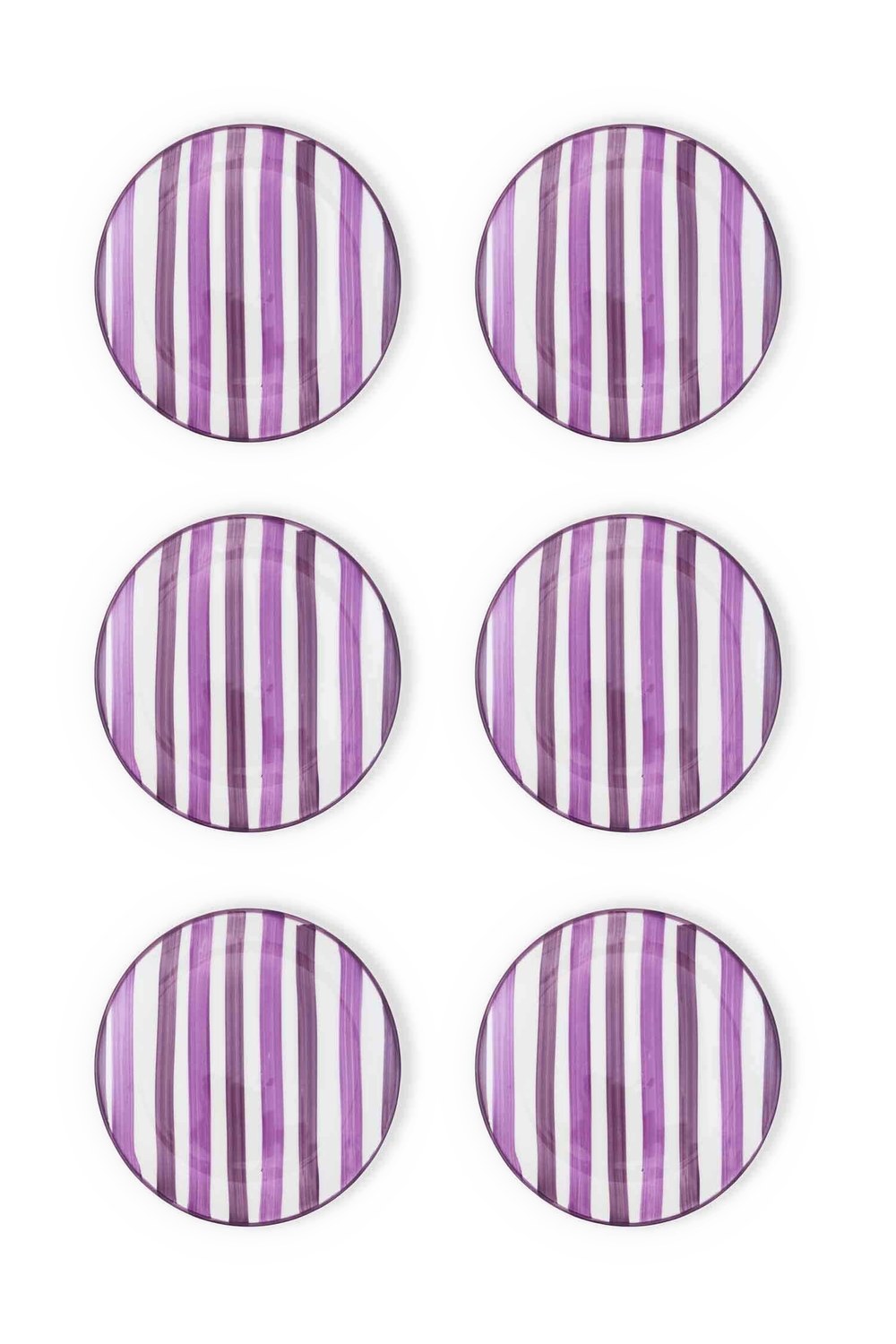 Joy Pasta Tabağı 6'lı Set, Mor, 19 Cm - 0