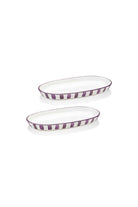 Joy Oval Servis Tabağı 2'li Set, Mor, 17 Cm - 0