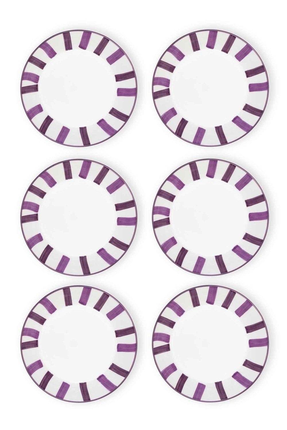 Joy Yemek Tabağı 6'lı Set, Mor, 20 Cm - 0