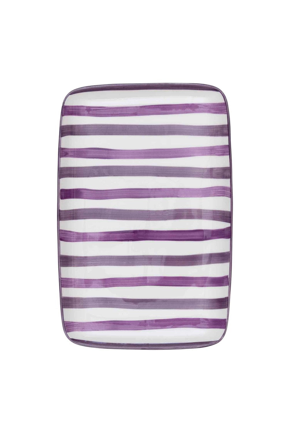 Joy Dikdörtgen Servis Tabağı Mor 33x21 Cm - 0