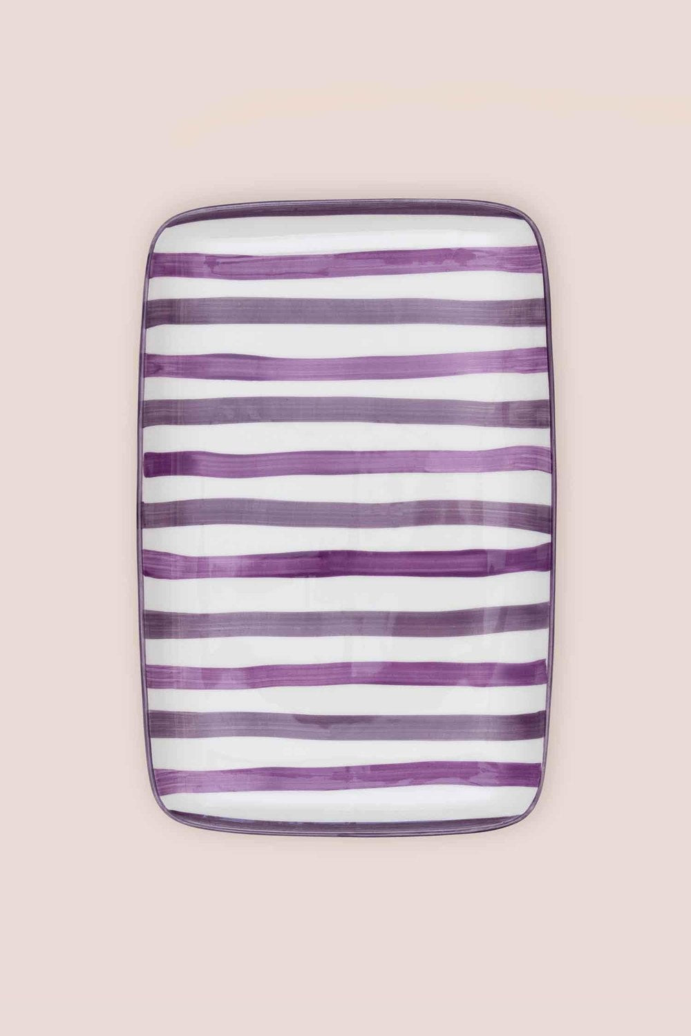 Joy Dikdörtgen Servis Tabağı Mor 33x21 Cm - 3