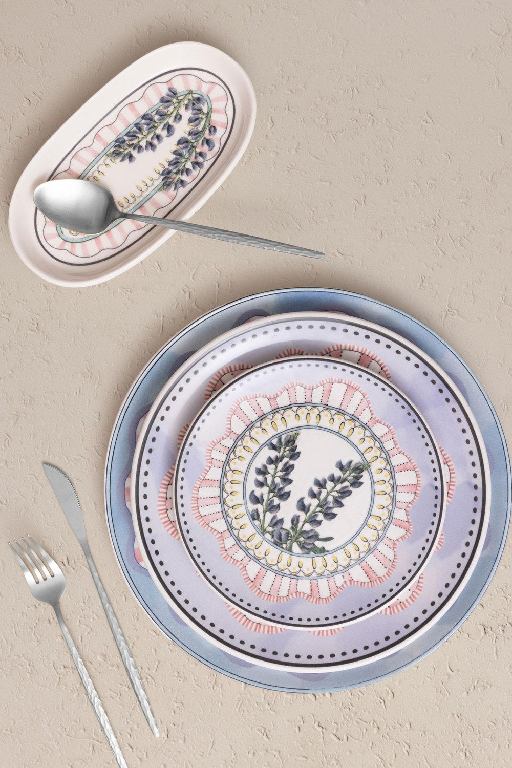 Spring Oval Servis Tabağı 2'li, 17 Cm - 1