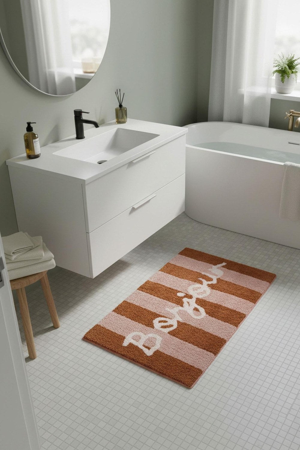 Bonjour Banyo Paspası, 60 × 100 Cm - 0
